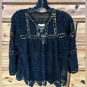 NWT|| ANTHROPOLOGY MAEVE TOP, LACE, LOOSE FIT